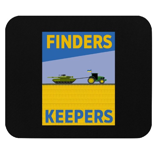 Funny Farmer Tractor Ukraine Flag Support Finders\ Mouse Pads