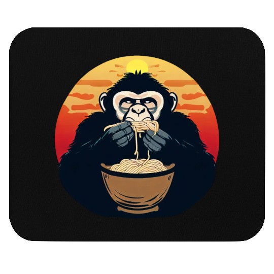 gorilla noodles sunset Mouse Pads