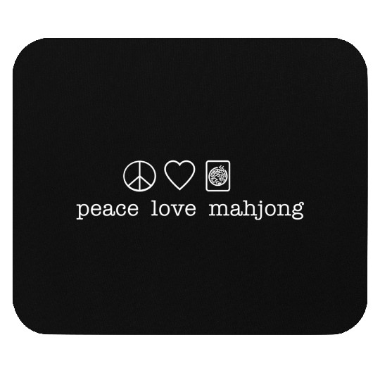 Peace Love Mahjong Mah Jong Mouse Pads