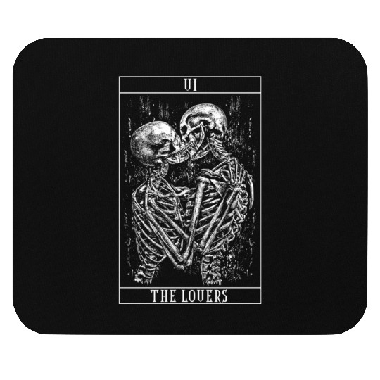 Tarot Card The Skeleton Love Kisses Bones Horror Mouse Pads