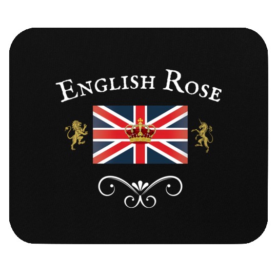 English Rose Union Jack Flag England British Brita Mouse Pads
