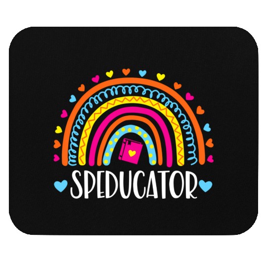 Speducator Rainbow Heart Special Education Teacher Mouse Pads