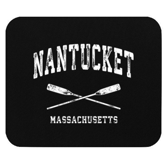 Nantucket Massachusetts Nautical Crossed Oars Mouse Pads