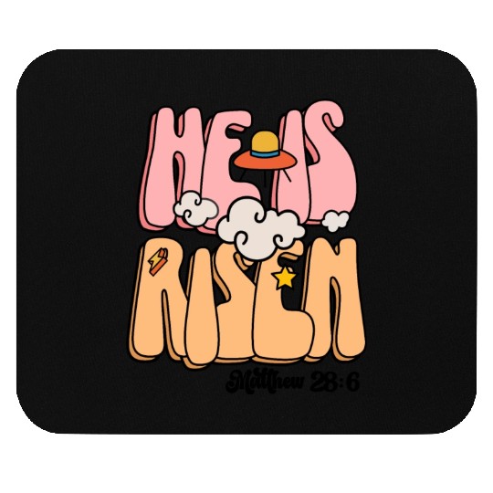 He Is Risen Modern Christian Easter Mouse Pads