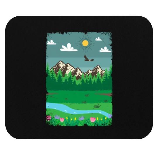 Peaceful Nature Scenery Mouse Pads