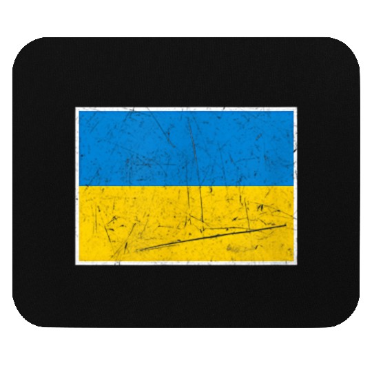 Ukraine Flag With Ukrainian National Colors Mouse Pads