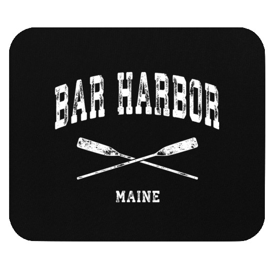 Bar Harbor Maine Nautical Crossed Oars Mouse Pads
