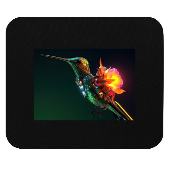 Techno Hummingbird Mouse Pads