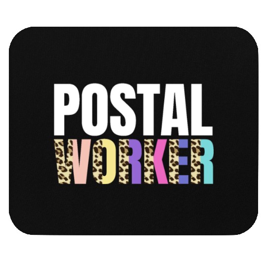 Postal Worker Leopard Design Mouse Pads