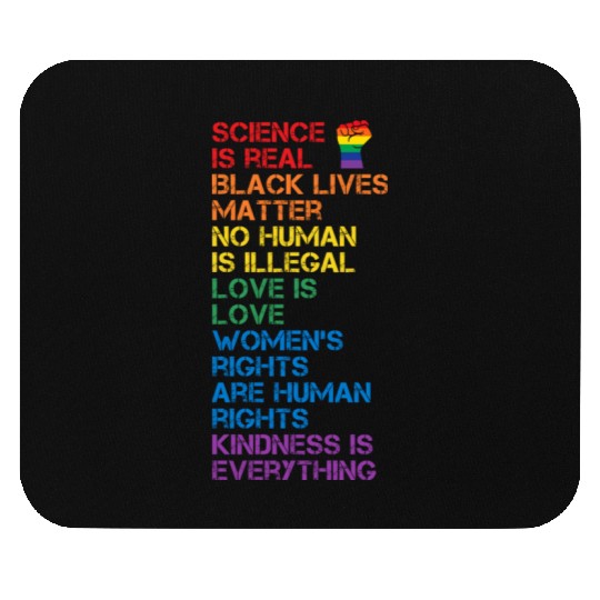 Science Is Real Black Lives Matter Lgbt Blm Fist Mouse Pads