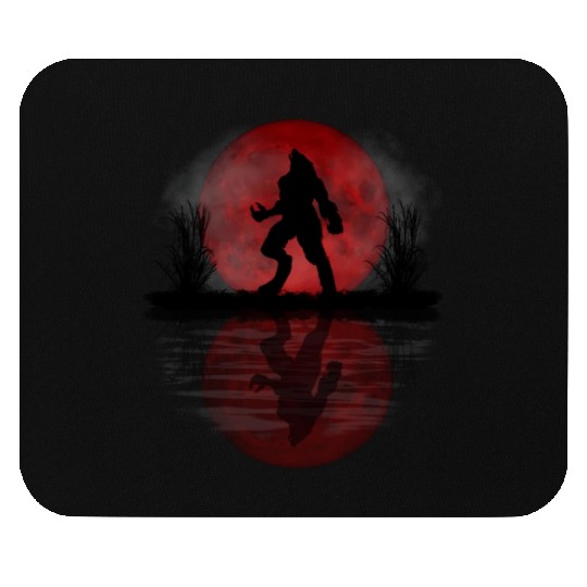 Werewolf Under A Full Blood Moon Howling Mouse Pads