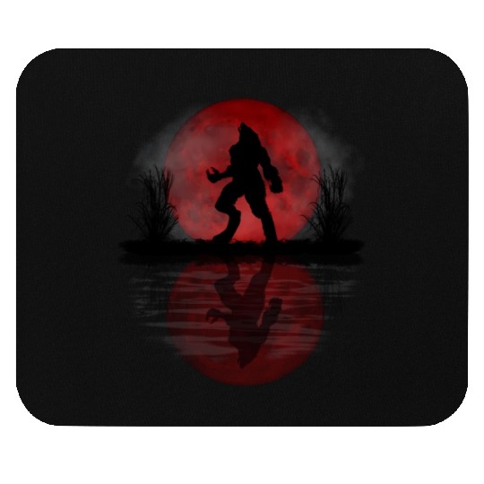 Werewolf Under A Full Blood Moon Howling Mouse Pads
