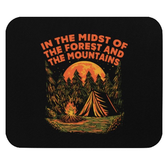 Forest and Mountains Camping Hiking Camper Hiker W Mouse Pads