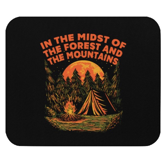 Forest and Mountains Camping Hiking Camper Hiker W Mouse Pads