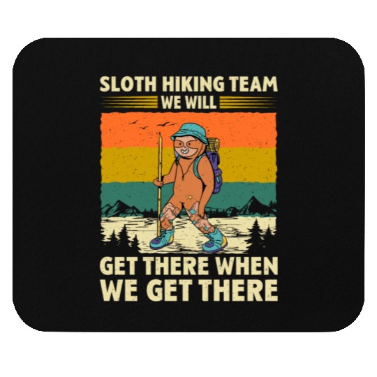 Sloth Hiking Team Wanderlust funny Mountaineer Mouse Pads
