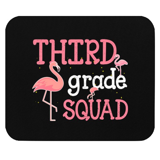 Third Grade Squad Flamingo Back To School Funny Mouse Pads