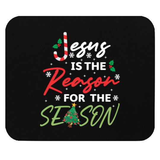 Jesus Is The Reason For The Season Candy Cane Mouse Pads
