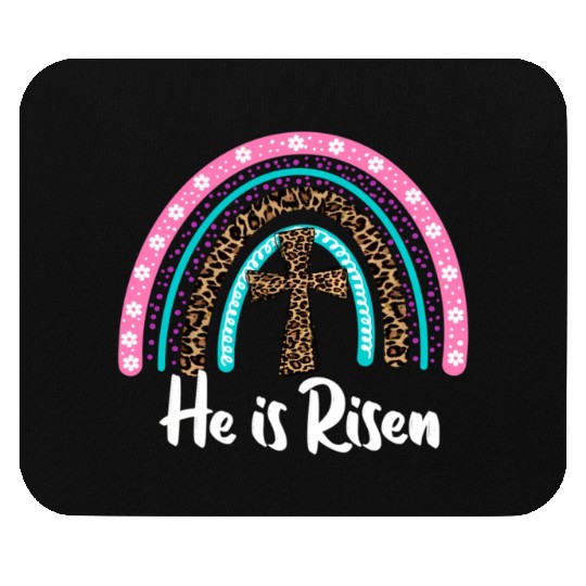 Easter For Christian N Mom He Is Risen Leopard Mouse Pads