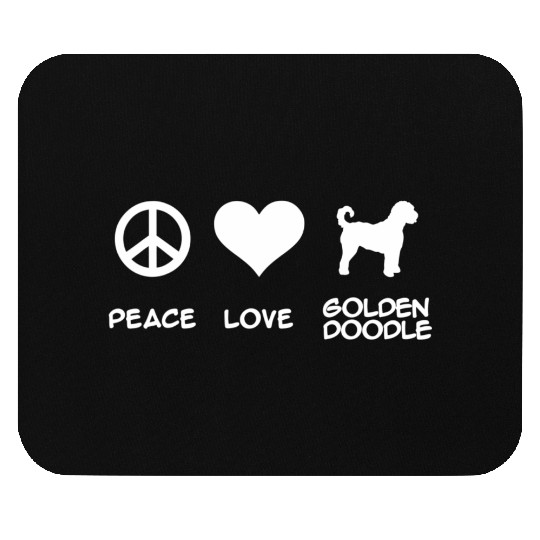 Peace Love Goldendoodle Mouse Pads