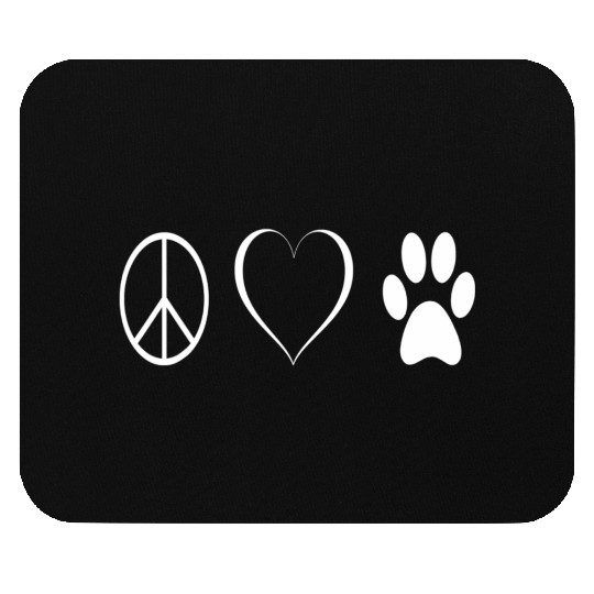 Peace love animals Mouse Pads