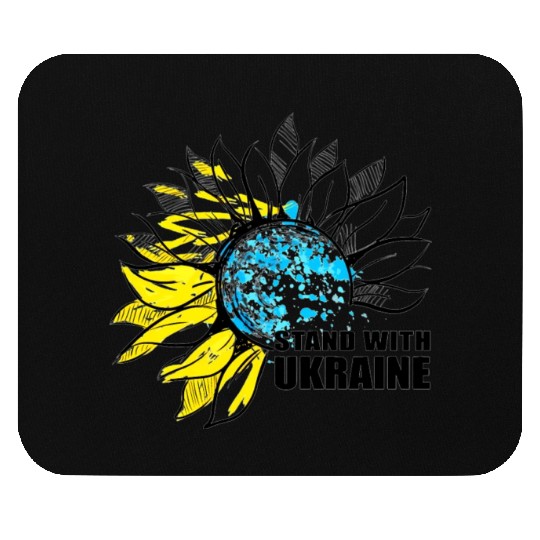 Sunflower Ukrainian Flag I Stand With Ukraine Ukra Mouse Pads