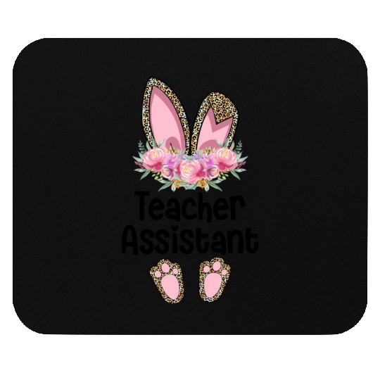 Easter Bunny Ear Teacher Leopard Teacher Assistant Mouse Pads