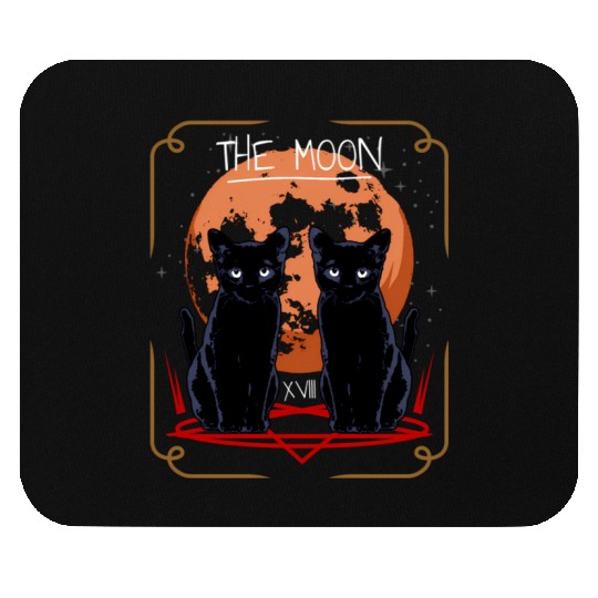 The Moon Tarot Card Bombay Cat Mouse Pads