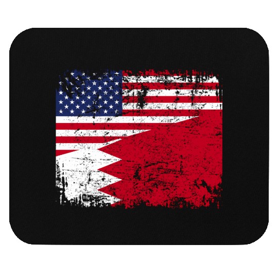 Bahraini Roots Half American Flag Usa Bahrain Flag Mouse Pads
