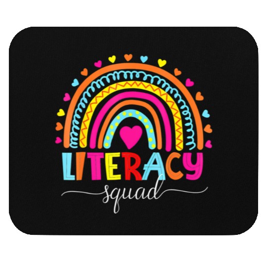 Literacy Squad Reading Teacher Rainbow Back To Sch Mouse Pads