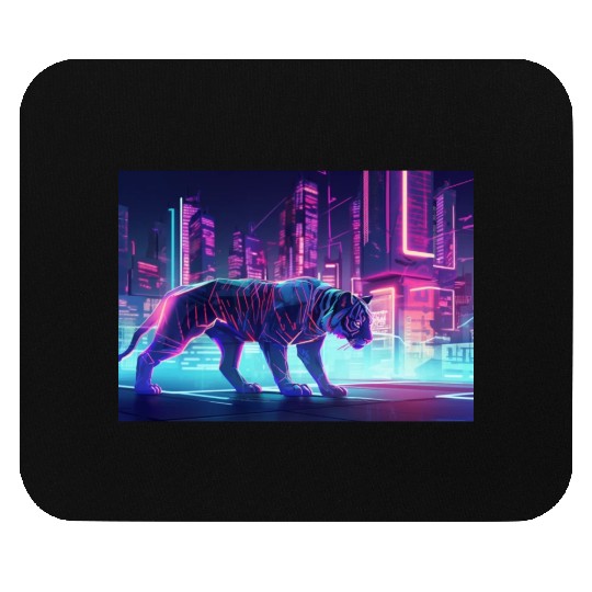 Futuristic Tiger Mouse Pads