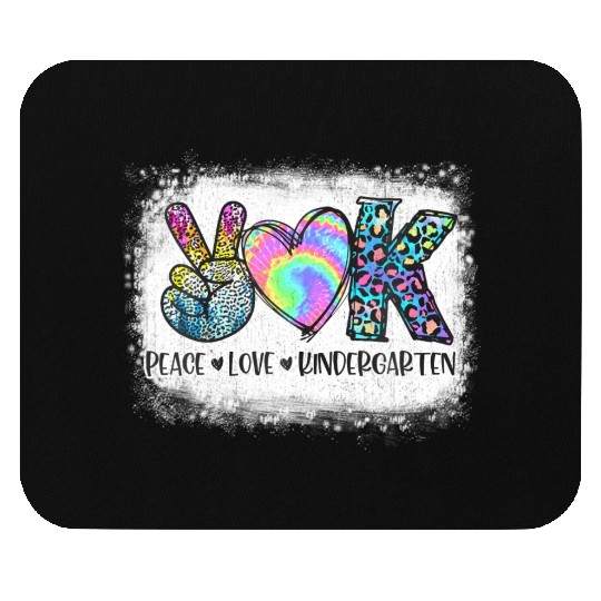 Peace Love Kindergarten Teacher Appreciation Retro Mouse Pads