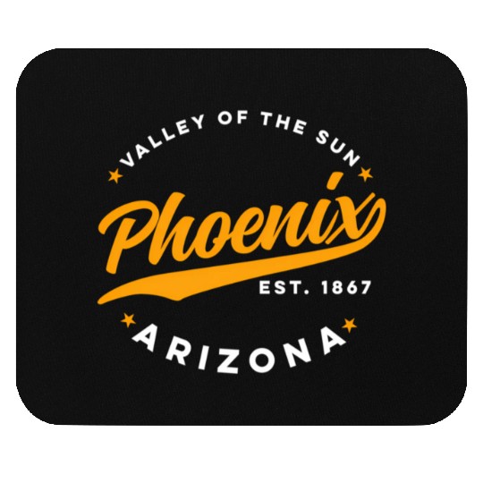 Phoenix Arizonna Valley Of The Sun Orange Text Mouse Pads