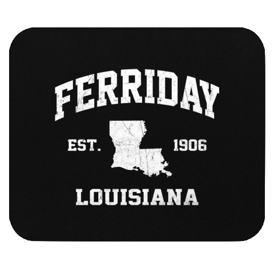 Ferriday Louisiana La State Athletic Style Mouse Pads