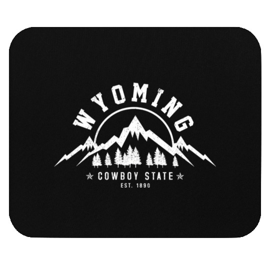 Wyoming The Cowboy State Est 1890 Mountains Mouse Pads