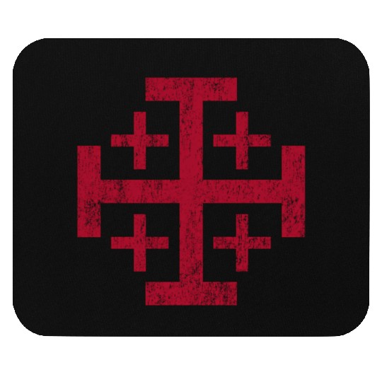 Distressed Jerusalem Cross Knights Templar Mouse Pads