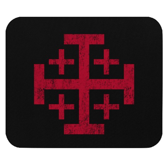 Distressed Jerusalem Cross Knights Templar Mouse Pads