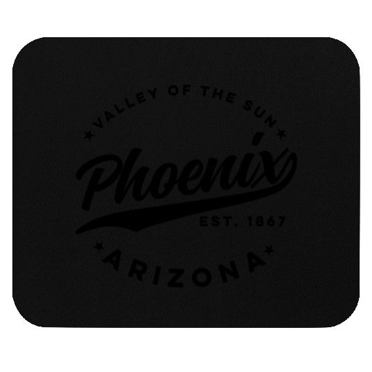 Phoenix Arizonna Valley Of The Sun Black Text Mouse Pads