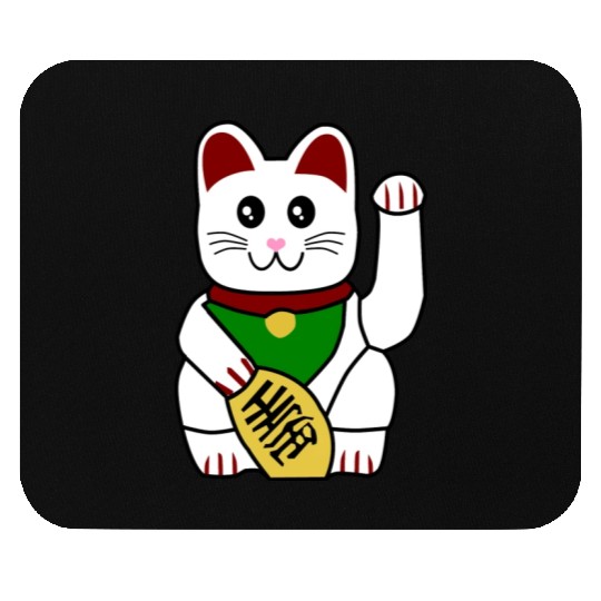 Cute Japanese Lucky Cat 1 Mouse Pads