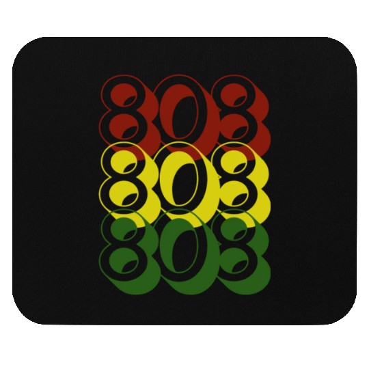 808 Red Gold Green Mouse Pads