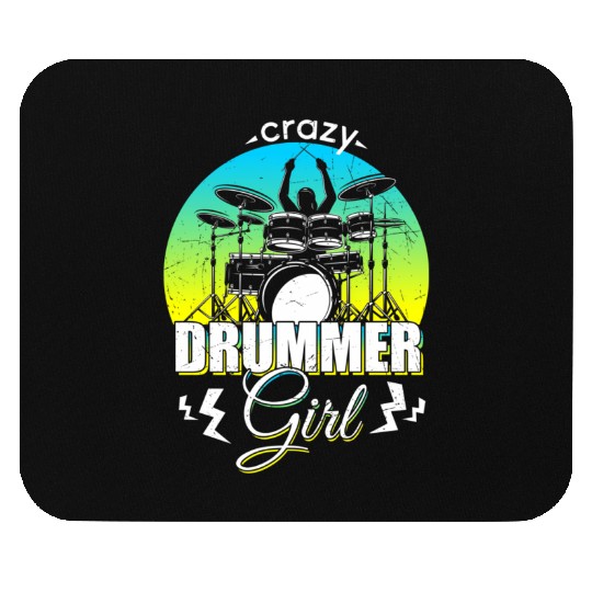 Crazy Drummer Drums Drummer Saying Mouse Pads