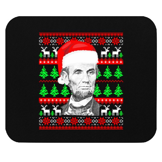 Abraham Lincoln Santa Ugly Mouse Pads