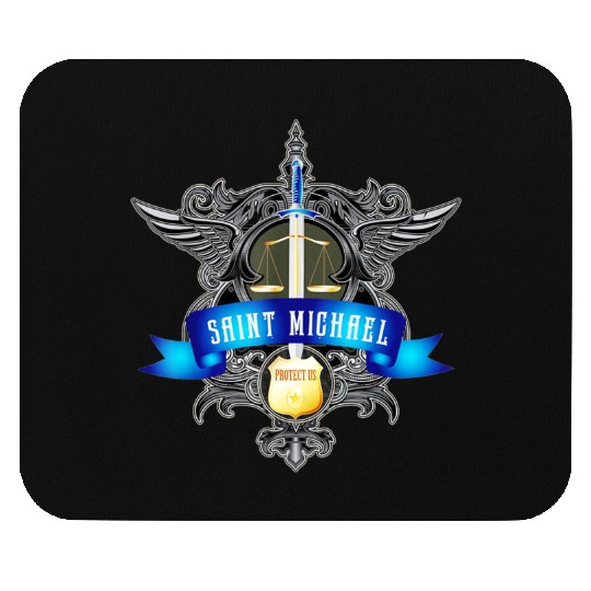 Saint Michael Patron Saint of Police Officers Mouse Pads