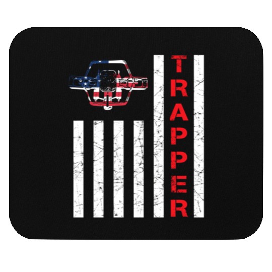 American Flag Trapping For Trappers And Hunters Mouse Pads