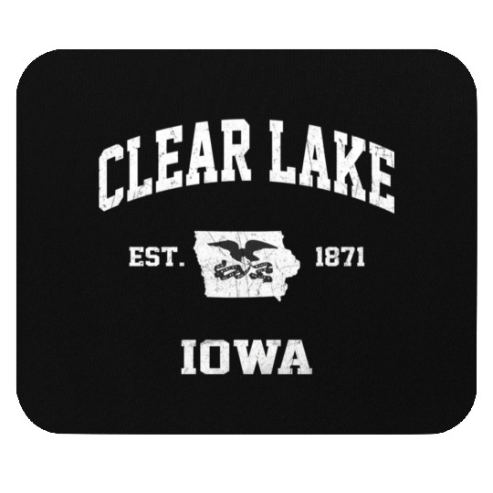 Clear Lake Iowa Ia State Athletic Style Mouse Pads