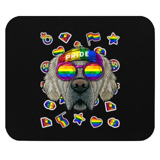 Lgbt Golden Retriever Gay Pride Month Dog Rainbow Mouse Pads