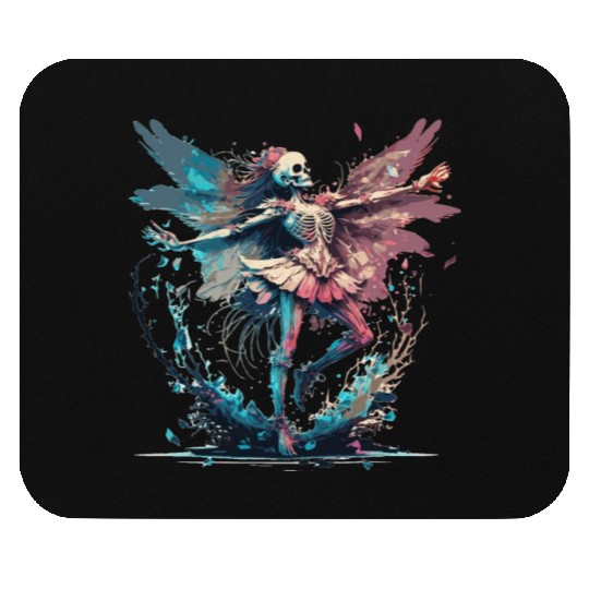 Watercolor Skeleton Fairy Gothic Fairycore Grunge Mouse Pads