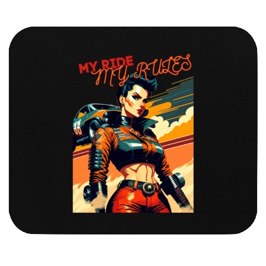 Diesel Diva: A Retro Driver Design v3 Mouse Pads
