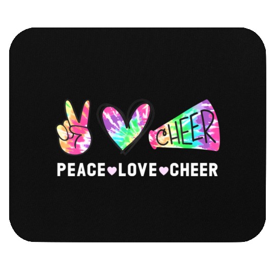 Peace Love Cheer Tie Dye Cheerleading Cute for Che Mouse Pads