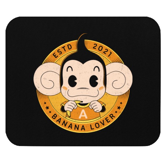Monkey Banana Lover Mouse Pads