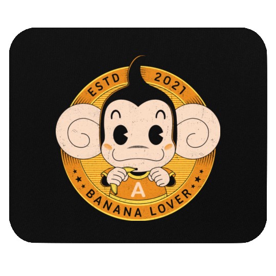 Monkey Banana Lover Mouse Pads